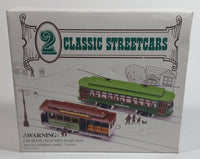 Two HO Classic San Francisco Streetcars Powell & Mason St Trolley and Desire Street Cable Car Die Cast and Plastic Models New in Box