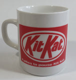 Kit Kat Chocolate Bar Candy Snack "Have a Break" "Faites la pause Kit Kat" White and Red Ceramic Coffee Mug Cup