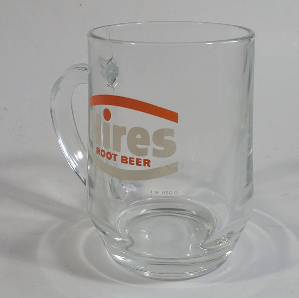 Vintage glass mug HOWELS ROOT BEER early embossed ribbed large
