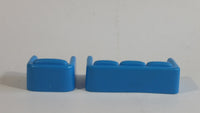 Vintage 1970s Arco Miss Merry's Plastic Doll Toys Living Room Blue 2 Piece Sofa Couch and Chair - Made in Hong Kong