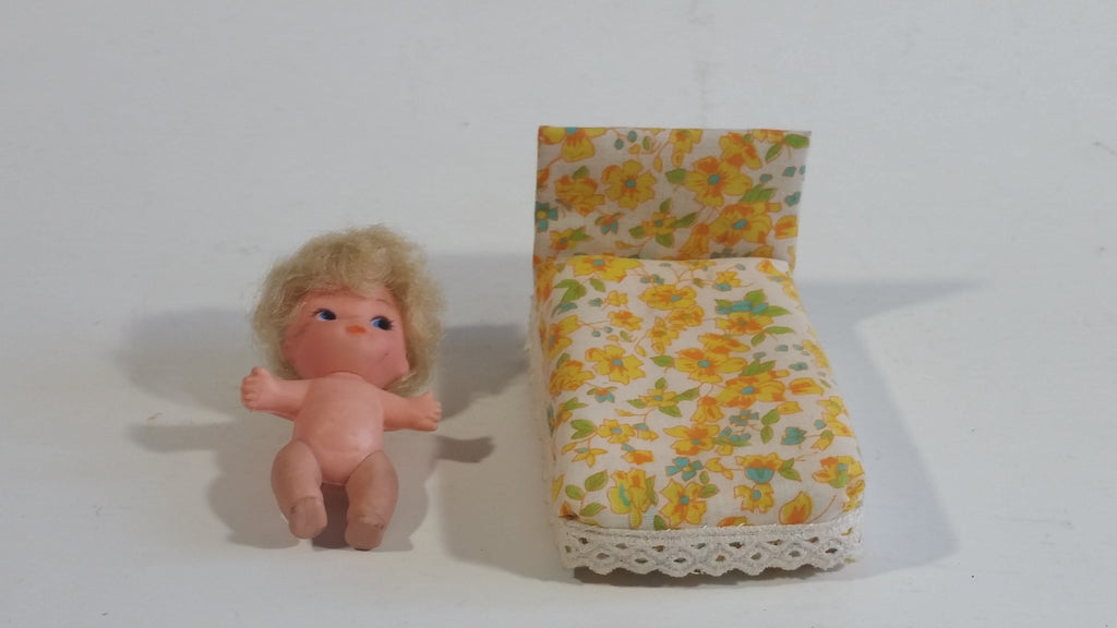 Vintage Doll Bed and Baby Plastic Toy Doll – Treasure Valley Antiques ...