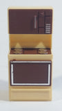 Vintage 1970s Arco Miss Merry's Brown Beige Plastic Doll Toys Kitchen Stove Microwave Unit - Made in Hong Kong