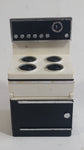 Vintage Black and White Plastic Doll Toys Kitchen Stove With Opening Doors - Made in Hong Kong