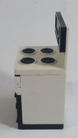 Vintage Black and White Plastic Doll Toys Kitchen Stove With Opening Doors - Made in Hong Kong