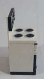 Vintage Black and White Plastic Doll Toys Kitchen Stove With Opening Doors - Made in Hong Kong