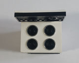 Vintage Black and White Plastic Doll Toys Kitchen Stove With Opening Doors - Made in Hong Kong