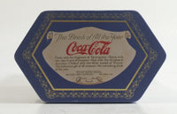 1994 Coca Cola Coke Soda Pop "The Drink of All of The Year" Blue 6" Tall Tin Metal Container