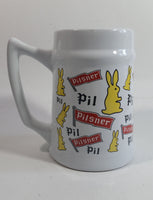 Pilsner Beer Bunny Rabbit Themed 5 1/2" Tall Stein Mug Breweriana Collectible Drinkware