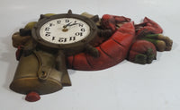 Vintage 1974 Burwood Products New Haven Lobster and Vegetables Ship's Wheel Clock