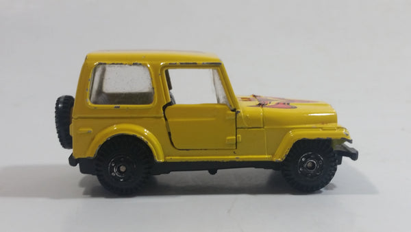 Vintage Jeep CJ-7 Yellow Die Cast Toy Car Vehicle with Opening Doors ...