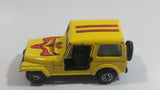 Vintage Jeep CJ-7 Yellow Die Cast Toy Car Vehicle with Opening Doors