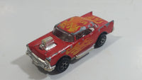 Majorette No. 223 Chevy 57 Red with Flames Die Cast Toy Car Vehicle