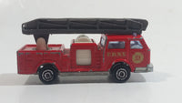 Vintage Majorette Pompier FDNY Fire Ladder Truck No. 207 Red 1/100 Scale Die Cast Toy Car Firefighting Rescue Emergency Vehicle