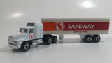 1997 Matchbox Mack CH600 Semi Tractor with Articulated Trailer Safeway Food & Drug 1:97 Scale White Die Cast Toy Car Vehicle with Opening Rear Doors