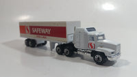 1997 Matchbox Mack CH600 Semi Tractor with Articulated Trailer Safeway Food & Drug 1:97 Scale White Die Cast Toy Car Vehicle with Opening Rear Doors