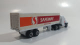 1997 Matchbox Mack CH600 Semi Tractor with Articulated Trailer Safeway Food & Drug 1:97 Scale White Die Cast Toy Car Vehicle with Opening Rear Doors