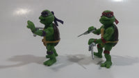 Lot of 2 2014 Ninja Turtles Donatello and Raphael Characters 1" Tall Mini Toy Action Figures