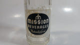 Vintage 1950s Mission Beverages 10 oz Clear Glass Twist Neck Beverage Bottle "Naturally Good In All Flavors"