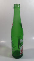 Vintage 1960s Mountain Dew Filled By Jim and Clara "Hillbilly Style" Green Glass Soda Pop Beverage Bottle "It'll tickle your innards!"