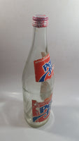 Vintage Pepsi Free 99% Caffeine Free 11 1/2" Tall Paper Label 750mL Clear Glass Soda Pop Beverage Bottle with Cap