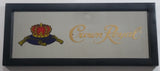 Crown Royal Whiskey Black Wood Frames Glass Mirror Advertising Wall Sign