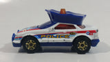 2004 Matchbox Highway Patrol Police Hat White and Blue Die Cast Toy Car Firefighting Rescue Emergency Vehicle