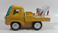 Vintage Bandai Line B.O.S. Tow Truck Yellow Pressed Steel Toy Car Vehicle Made in Korea