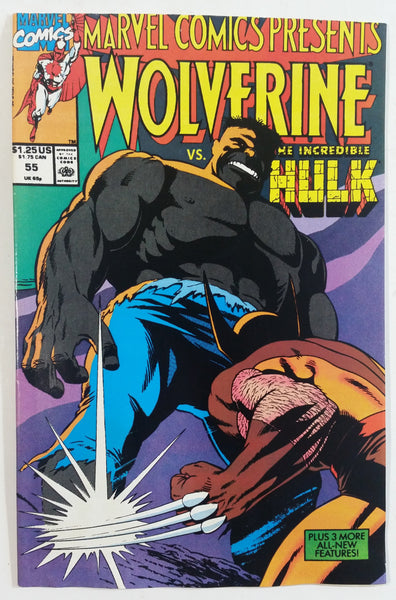 1990 Marvel Comics Presents Wolverine And The Incredible Hulk #55 Comic Book