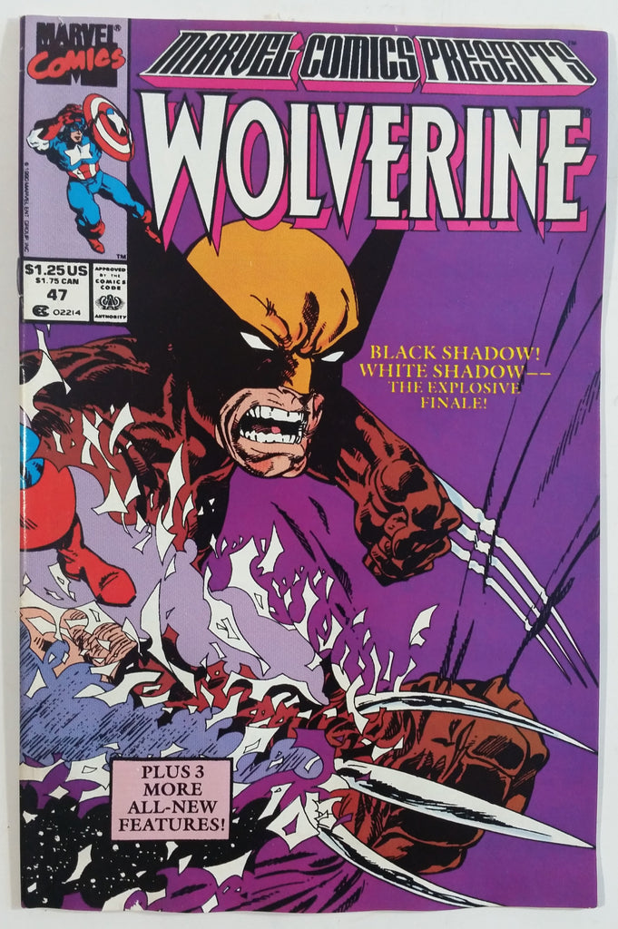 1990 Marvel Comics Presents Wolverine #47 Black Shadow! White Shadow ...