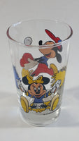 The Walt Disney Company Mickey Mouse Baseball Player and Minnie Mouse Cheerleader 4 1/2" Tall Glass Cup