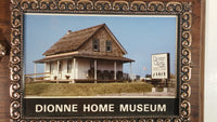 Rare Vintage A & F Canada Dionne Quints Museum Dionne Home Plastic Copper Toned RCMP Wooden Wall Plaque Souvenir Travel Collectible