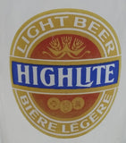 Vintage HighLite Light Beer 7" Tall Glass Cup