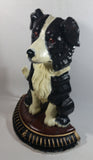 Vintage Upper Deck 13 1/2" Tall Hand Painted Cast Iron Border Collie Sheep Dog Door Stop