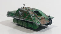 Vintage TinToys W.T. 313 JA GD Panther Camouflage Green and Brown  Die Cast Toy Car Military Army Vehicle Made in Hong Kong