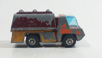 Vintage PlayArt Semi Tanker Truck Orange Yellow Dark Red Die Cast Toy Car Vehicle Made in Hong Kong