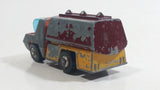 Vintage PlayArt Semi Tanker Truck Orange Yellow Dark Red Die Cast Toy Car Vehicle Made in Hong Kong