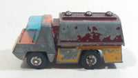 Vintage PlayArt Semi Tanker Truck Orange Yellow Dark Red Die Cast Toy Car Vehicle Made in Hong Kong