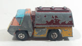 Vintage PlayArt Semi Tanker Truck Orange Yellow Dark Red Die Cast Toy Car Vehicle Made in Hong Kong