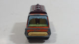 Vintage PlayArt Semi Tanker Truck Orange Yellow Dark Red Die Cast Toy Car Vehicle Made in Hong Kong