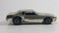 Vintage 1974 Hot Wheels Monte Carlo Stocker Gold Chrome Die Cast Toy Car Vehicle - Made in Hong Kong