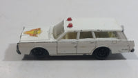 Vintage 1971 Lesney Products Matchbox No. 55 Mercury Police Car Wagon White Die Cast Toy Car Vehicle