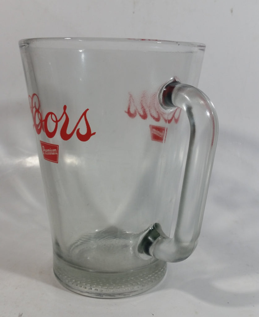 Vintage Coors Premium Beer Heavy Thick Glass 7 Tall Pitcher Treasure Valley Antiques 8063