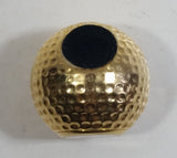 Vintage Gold Brass Golf Ball Desk Clock Paper Weight