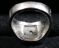 Crystal Glass Metal Men's Ring