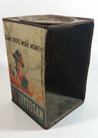 Rare 1940s Leytosan Poison (Mercury) Fungicide Tin for Smut Control in Grain Seeds England