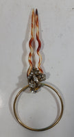 Exquisite 1940s Miriam Haskell Rhinestone Hair-pin Brooch - Signed