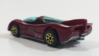 1995 Hot Wheels Power Pistons Dark Red Die Cast Toy Race Car Vehicle 7SP