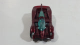 1995 Hot Wheels Power Pistons Dark Red Die Cast Toy Race Car Vehicle 7SP