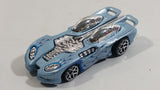 2007 Hot Wheels Blast & Crash Splittin' Image II Pale Metallic Blue Die Cast Toy Car Vehicle