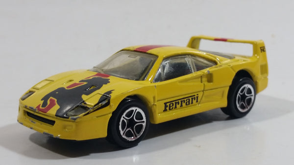1997 Matchbox Ferrari F40 Lemon Yellow Die Cast Toy Dream Car Vehicle